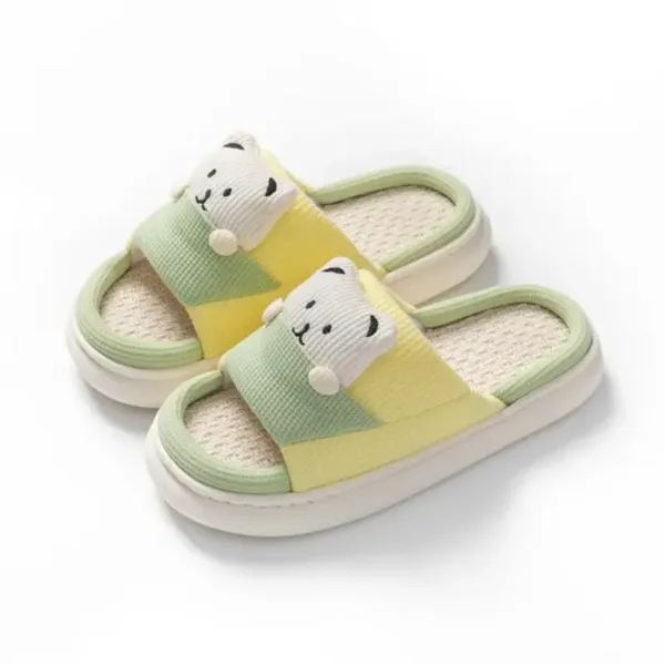 Comwarm Womens Kawaii Frog Platform Slippers B Yellow