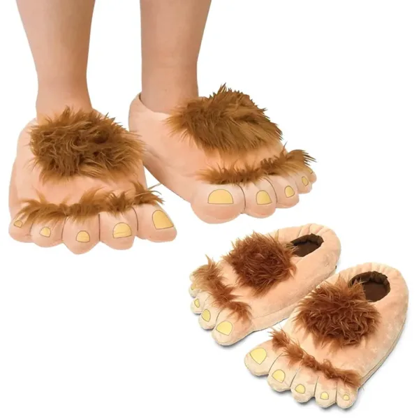 Furry Monster Plush Slippers Unisex Warm Adventure Shoes 1