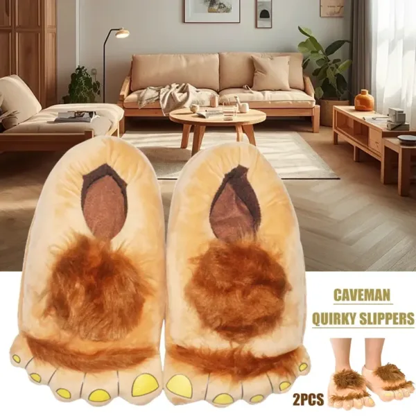 Furry Monster Plush Slippers Unisex Warm Adventure Shoes 2