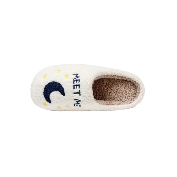 Meet Me At Midnight Womens Slippers White2