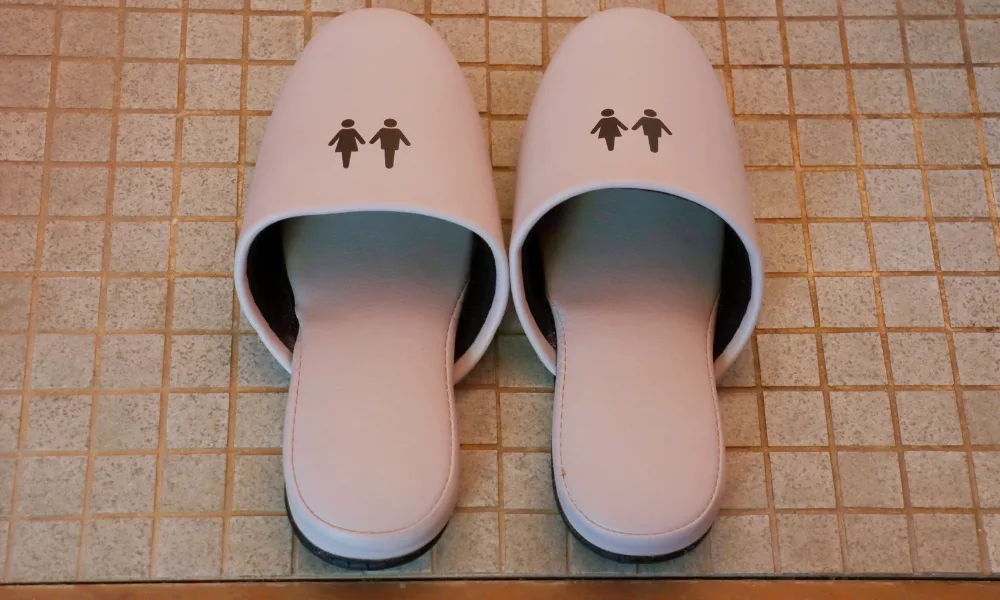 Toilet slippers in Japan